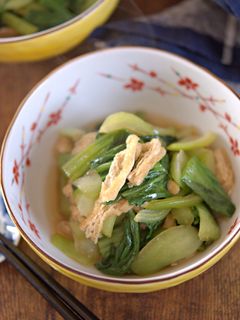 チンゲン菜と油揚げの煮浸し【作り置き】-レシピのメイン写真