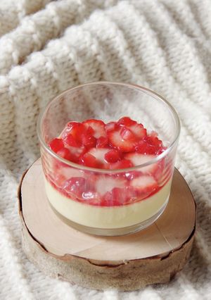 失敗なし！！濃厚チーズケーキ苺ソース添え-レシピのメイン写真