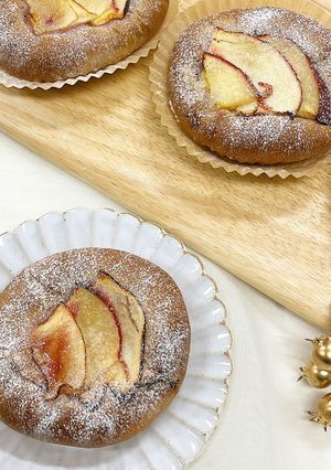 りんごとブルーベリーのクリームパン-レシピのメイン写真
