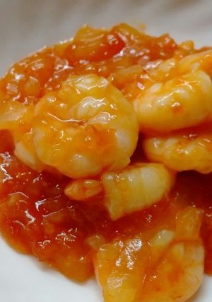 ホットクックで作るお手軽エビチリ-レシピのメイン写真