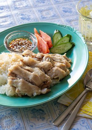 炊飯器で簡単カオマンガイ(チキンライス)-レシピのメイン写真