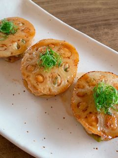 れんこんのはさみ焼き(てりやき風)-レシピのメイン写真