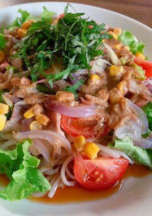 豚しゃぶサラダうどん-レシピのメイン写真