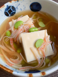 豆腐の枝豆かにあんかけ-レシピのメイン写真