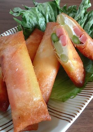 アスパラとクリームチーズの春巻き-レシピのメイン写真