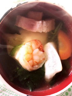 ベーコン入りお雑煮♪-レシピのメイン写真