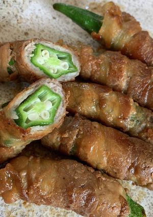 オクラの肉巻き-レシピのメイン写真
