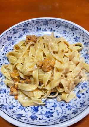 ウニクリームパスタ-レシピのメイン写真