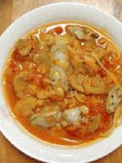 かきのトマトスープスパゲティ-レシピのメイン写真