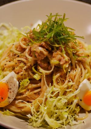 混ぜて簡単千切りキャベツの和風ツナパスタ-レシピのメイン写真