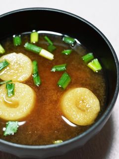 麩とらっきょうの味噌汁-レシピのメイン写真