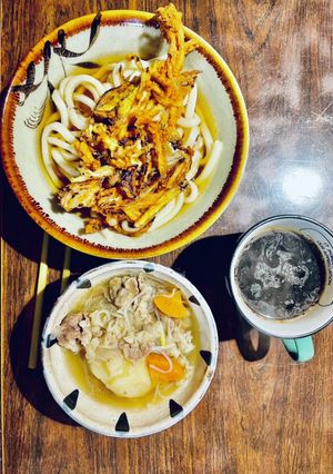 かき揚げうどん♡♡副菜を添えて-レシピのメイン写真