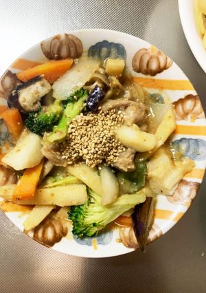 簡単プルコギ味豚こま大根青椒肉絲風-レシピのメイン写真