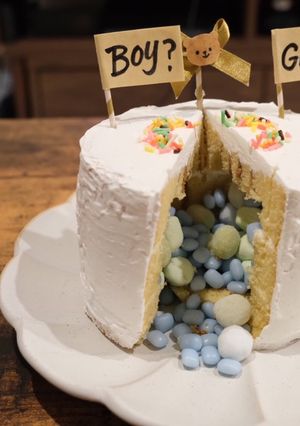 ミニサイズ！ジェンダーリビールケーキ♡-レシピのメイン写真