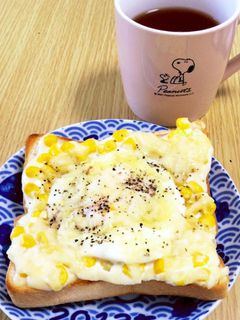 簡単☆コーンマヨエッグトースト-レシピのメイン写真