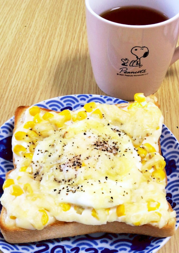 簡単☆コーンマヨエッグトースト-レシピのメイン写真
