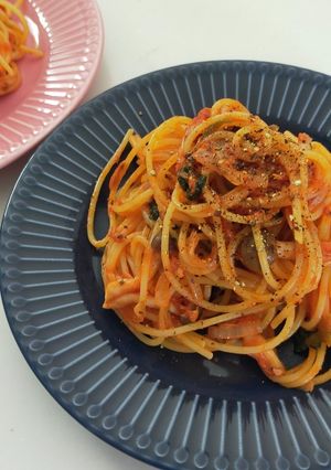 ツナとほうれん草のナポリタン-レシピのメイン写真