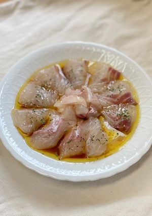 白身魚のカルパッチョ【ここから栄養士】-レシピのメイン写真