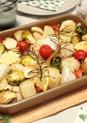 レモンマリネチキンのぎゅうぎゅう焼き-レシピのメイン写真