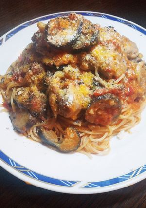 絶品☆鶏肉となすのトマトクリームパスタ-レシピのメイン写真