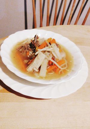 牛肉スープ★残り物野菜★少量安い牛肉-レシピのメイン写真