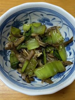 チンゲンサイと舞茸のポン酢炒め-レシピのメイン写真