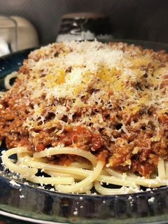 ミートソースパスタ-レシピのメイン写真