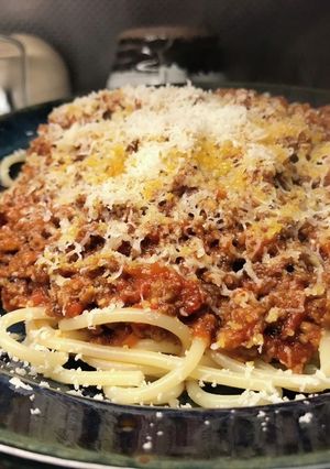 ミートソースパスタ-レシピのメイン写真