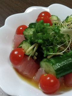 びんちょうマグロと蛇腹きゅうりのマリネ-レシピのメイン写真