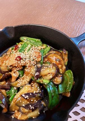 シロさんのナスとピーマンと豚肉のみそ炒め-レシピのメイン写真