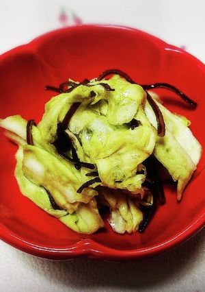 包丁使わず♪昆布ずくしキャベツの和え物-レシピのメイン写真