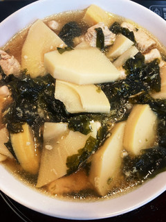 塩麹で作るワカメと筍と胸肉の煮物-レシピのメイン写真