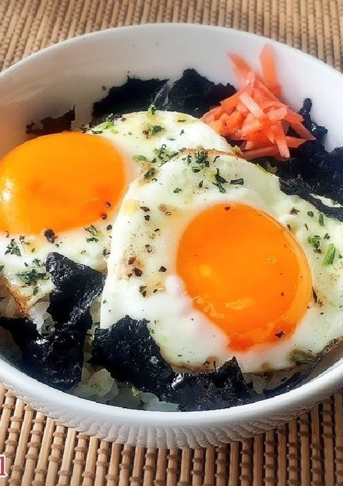 のり弁風♪目玉焼き丼-レシピのメイン写真