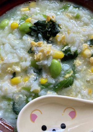 冷凍野菜のたまご粥-レシピのメイン写真