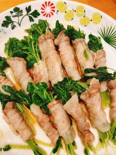 豆苗の豚バラ焼き-レシピのメイン写真