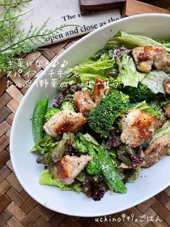 チキンとたっぷり野菜のシーザーサラダ-レシピのメイン写真