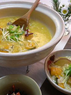 冷え知らず☆カボチャとサツマイモのお粥-レシピのメイン写真