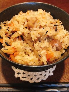 炊き込みご飯 鶏肉ごぼう人参ひじき-レシピのメイン写真