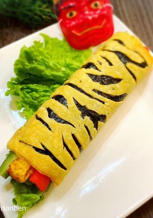 トラ柄恵方巻き-レシピのメイン写真