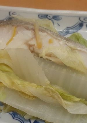 寒生真鱈の塩麹白菜蒸し-レシピのメイン写真