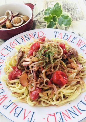 休日に食べたい！ラテン系焼そばパスタ☆-レシピのメイン写真