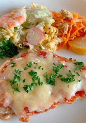 ポークソテー（トマトチーズ焼き）-レシピのメイン写真