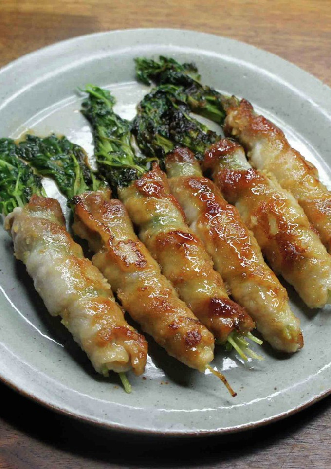 豚巻き豆苗の生姜焼き-レシピのメイン写真
