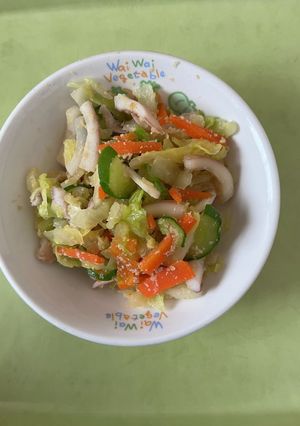 【保育園給食】塩丸いかのピーナツ和え-レシピのメイン写真