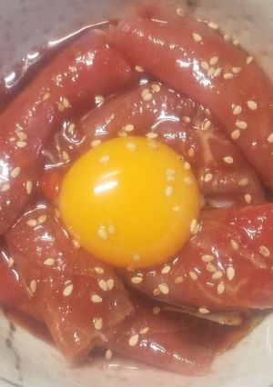 パプリカと生ハムのユッケ風-レシピのメイン写真