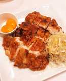 とり照り焼きの香味ねぎ＆卵黄添え