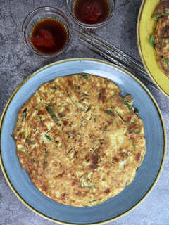 ひき肉とねぎチーズのオートミールチヂミ-レシピのメイン写真
