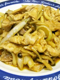 豚こまと玉ねぎ・しめじのしょうが焼き-レシピのメイン写真