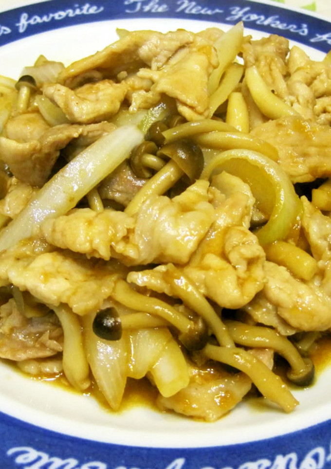 豚こまと玉ねぎ・しめじのしょうが焼き-レシピのメイン写真