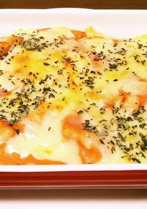 餅とベーコンのトマトクリームグラタン-レシピのメイン写真